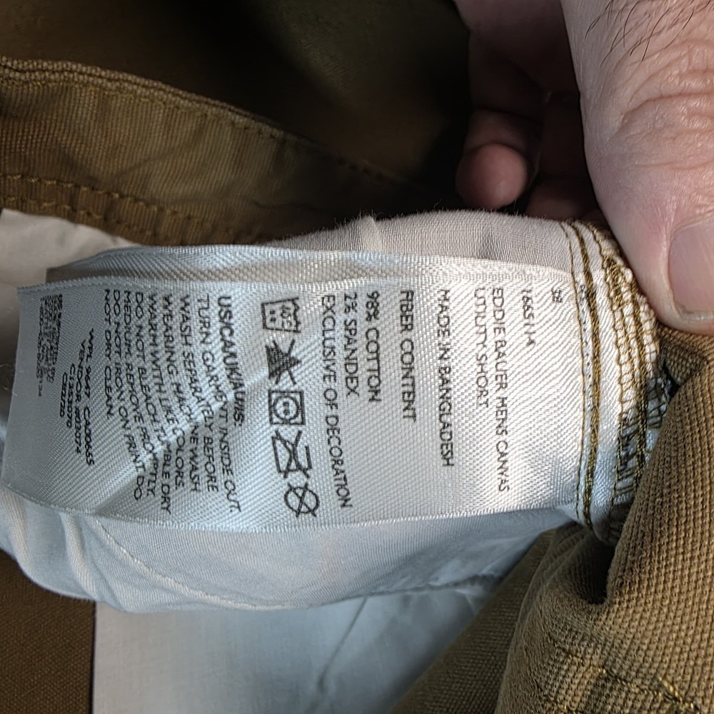 Eddie Bauer Men's Canvas Cargo Utility Shorts Tan 5-Pocket Size 40 NWT - Picture 9 of 10
